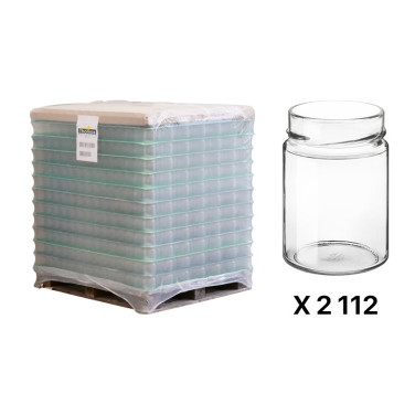 Pots verre Jupe Haute 435 g 327 ml DWO 66 - palette 2112 pots seuls